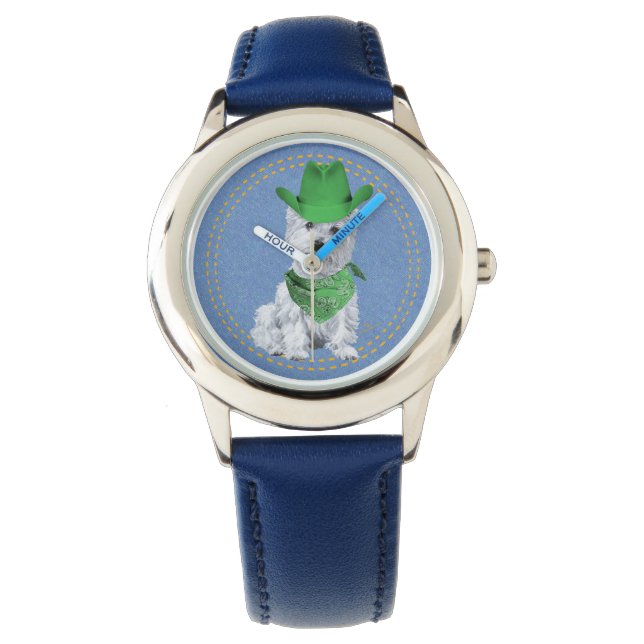 Montre Westie Cowboy (devant)