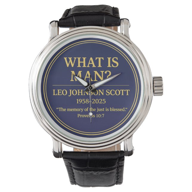 Montre WHAT IS MAN– Leo Johnson Scott Memorial Watch (devant)