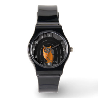 Montre Whimsical Boho Owl & Tropical Monstera Leaf