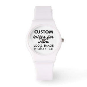Montre White Silicone Watch Cadeaux personnalisés pour lu