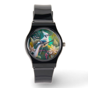Montre White Tufé Turquoise Wing Jay Imaginaire Bird