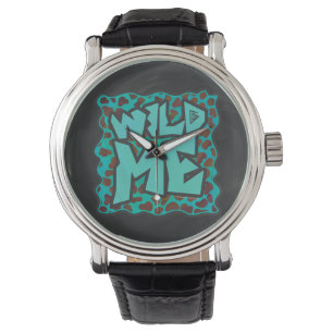 Montre Wild me Dalmatien Conception Brown et Turquoise