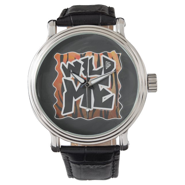 Montre Wild Me Tiger Hot orange et noir (devant)