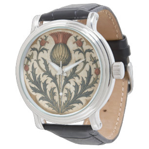 Montre William Morris Chardon écossais floral vintage