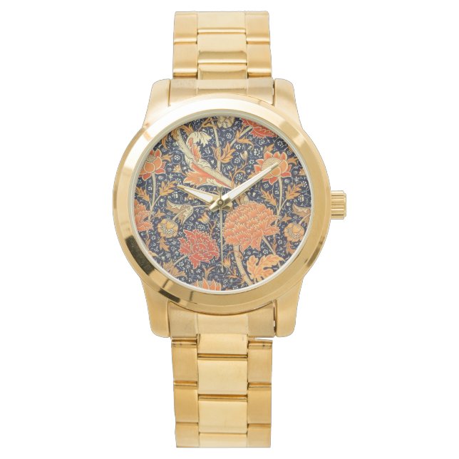 Montre William Morris Cray Floral Art Nouveau Motif (devant)