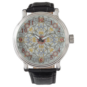 Montre William Morris Floral Circle Flower Illustration