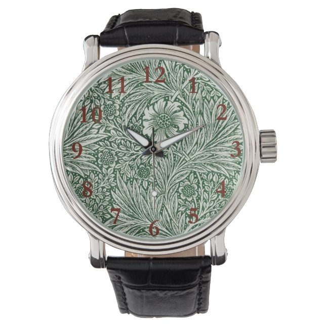 Montre william morris marigold fleurs vertes (devant)