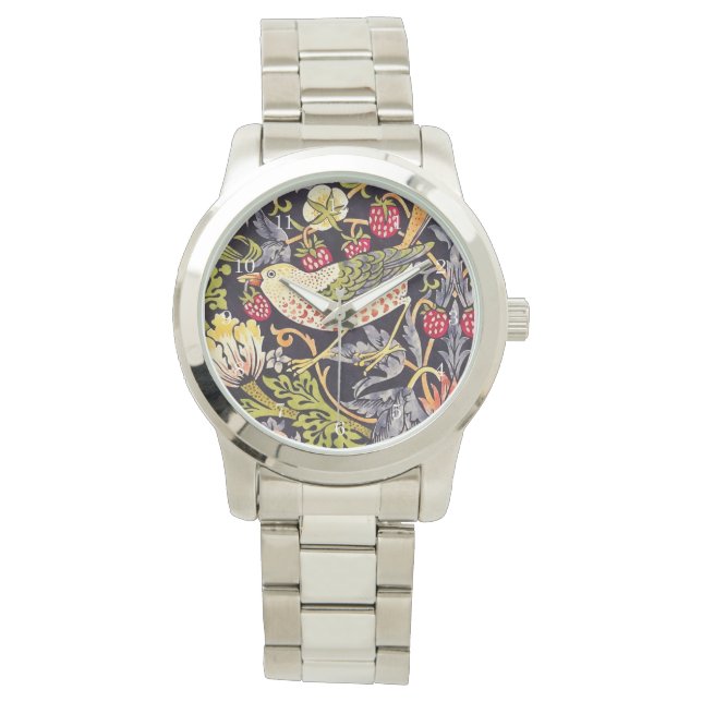 Montre William Morris Strawberry Thief Floral Art nouveau (devant)