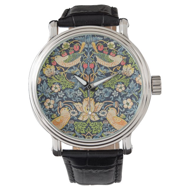 Montre William Morris Strawberry Thief Motif floral (devant)