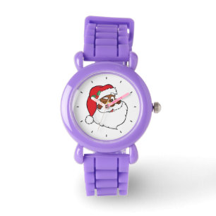 Montre Winking Black Père Noël Garder des secrets de Noël