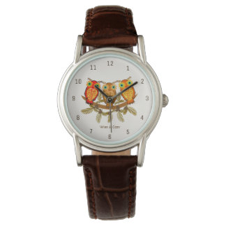 Montre Wise & Cozy – Three Orange Owls Art