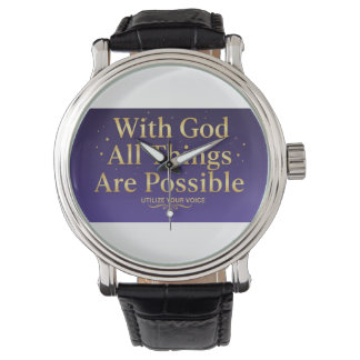 Montre With God All Things Are Possible Christian Watch