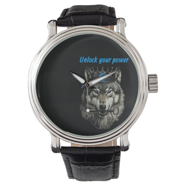 Montre wolf king unlock your power (devant)