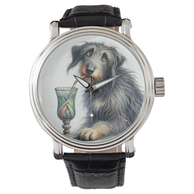 Montre Wolfhound irlandais avec soda (devant)