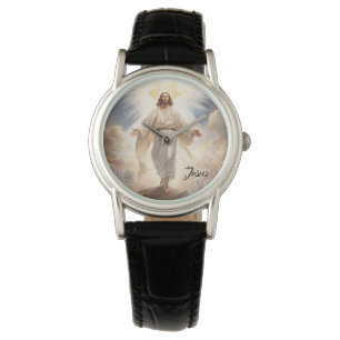 Montre Womens Classic Montre-Jésus en Cuir