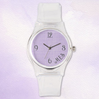 Montre Women's Monogram Lavender Clear Silicone Watch