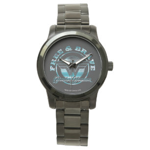 Montre Wonder Woman Grunge Graphic gratuit et courageux G