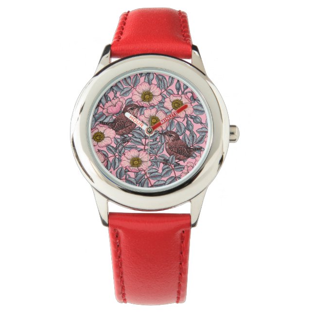 Montre Wrens en rose (devant)