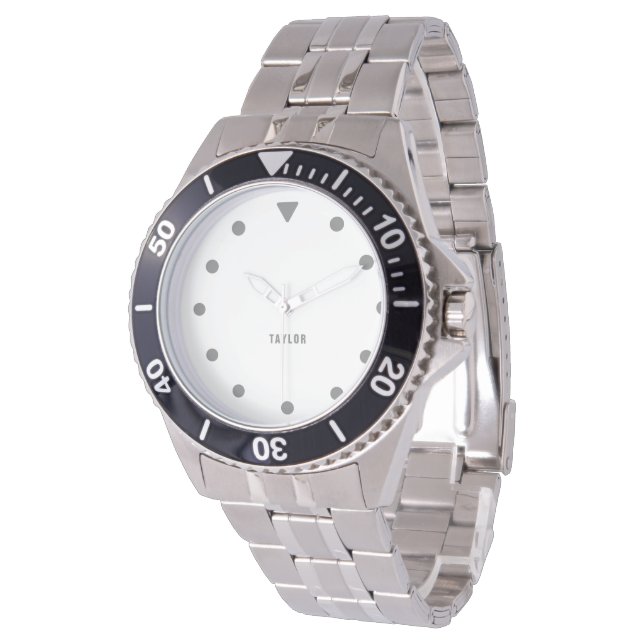 Montre Wristwatch de luxe personnalisé en acier inoxydabl (Incliné)