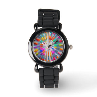 Montre Wristwatch élégant et coloré avec bracelet en sili