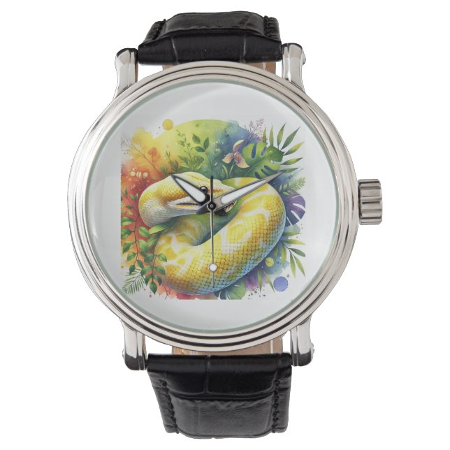 Montre Yellow Anaconda 160724AREF221 - Watercolor (devant)
