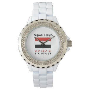 Montre Yémen et drapeau yéménite personnalisés