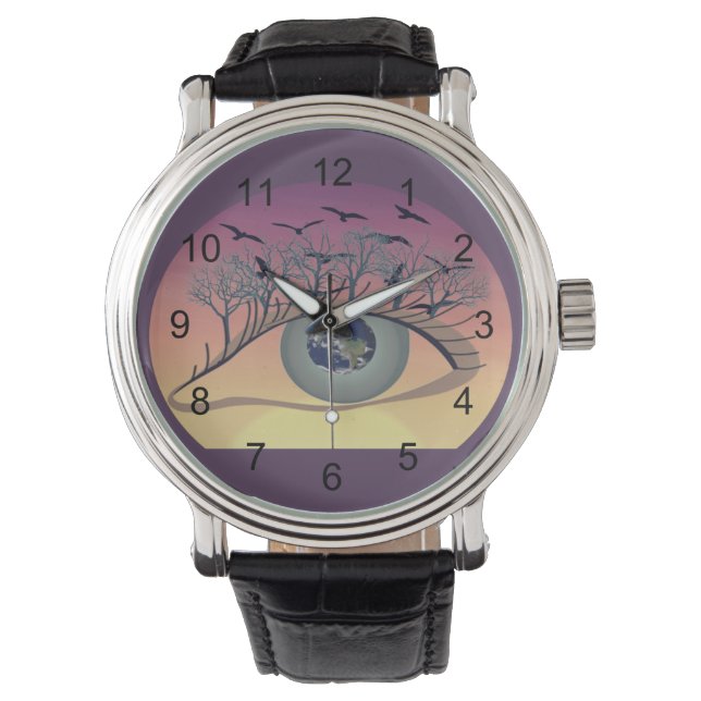 Montre Yeux sur le monde, la terre et l'environnement - c (devant)