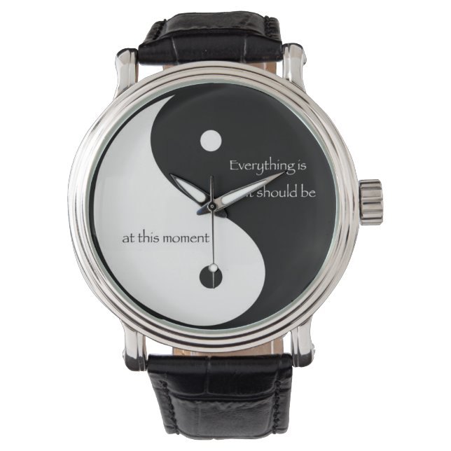 Montre Yin et Yang "Tout est comme il devrait être..." (devant)