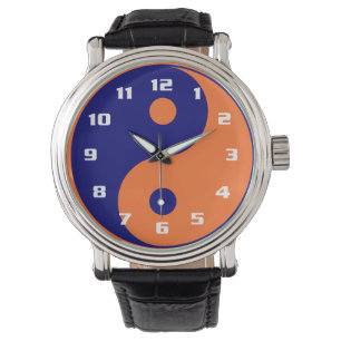 Montre Ying Yang aux couleurs vives