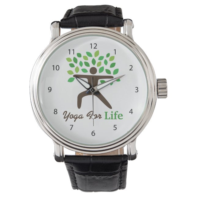 Montre Yoga Pour La Vie, Pose Guerrier, Arbre (devant)