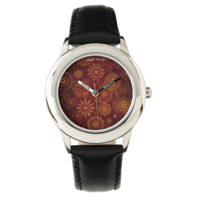 Montre Yuletide Opulence : Threads dorés de Noël (devant)