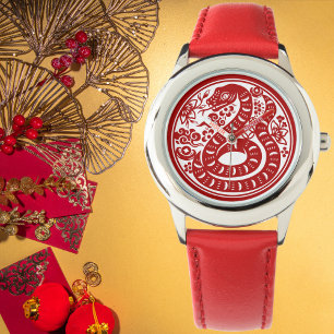 Montre Zodiac de serpent du Nouvel An chinois