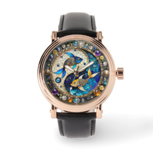 Montre Zodiaque - Poissons Yin et Yang