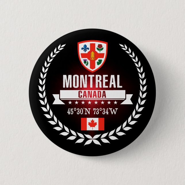 Montreal 2 Inch Round Button (Front)