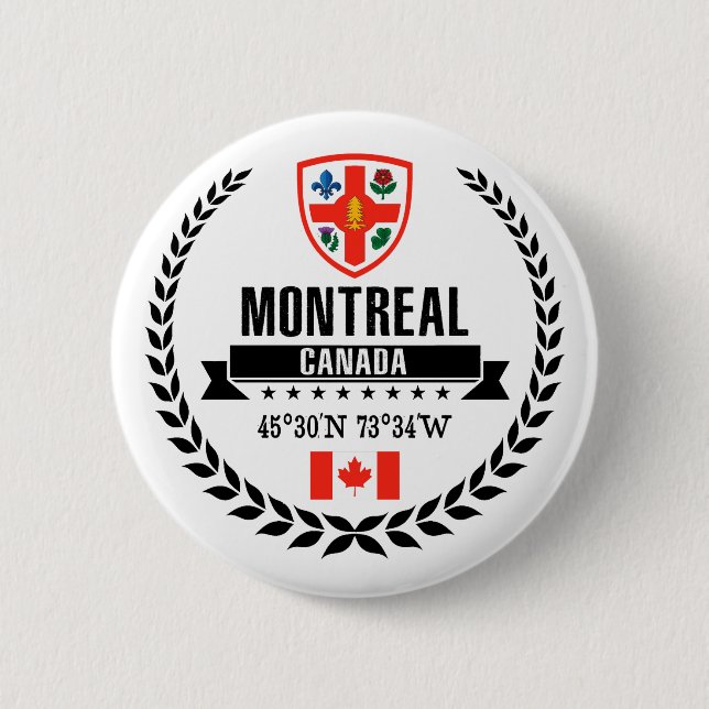 Montreal 2 Inch Round Button (Front)