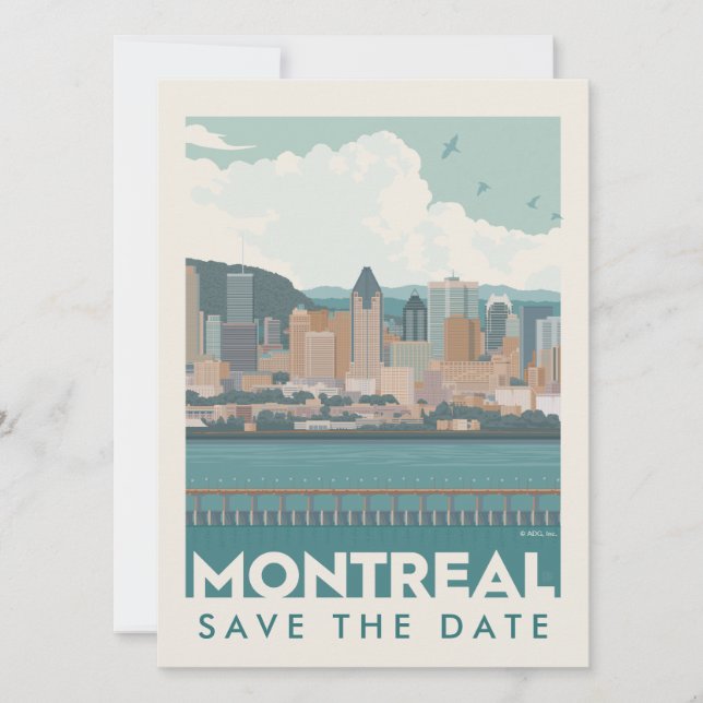 Montréal, Canada | Ligne Skyline | Save the date (Devant)