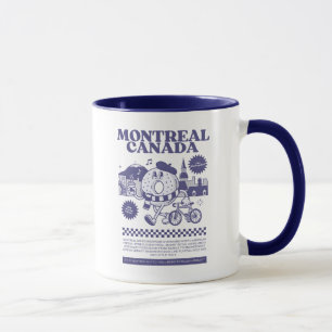 Montreal Canada Retro Bagel Skyline Mug