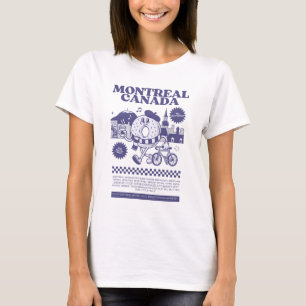 Montreal Canada Retro Bagel Skyline T-Shirt