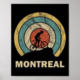 Montreal Canada Retro Cycling Mtb Poster