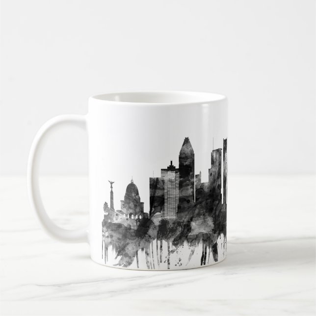 Montreal Canada Skyline BW Coffee Mug (Left)