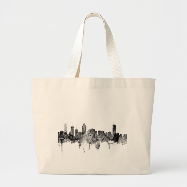 Montreal Canada Skyline Large Tote Bag (Front)