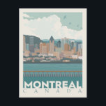 Montreal, Canada | Skyline Postcard<br><div class="desc">Anderson Design Group is an award-winning illustration and design firm in Nashville,  Tennessee. Founder Joel Anderson directs a team of talented artists to create original poster art that looks like classic vintage advertising prints from the 1920s to the 1960s.</div>