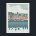 Montreal, Canada | Skyline Postcard<br><div class="desc">Anderson Design Group is an award-winning illustration and design firm in Nashville,  Tennessee. Founder Joel Anderson directs a team of talented artists to create original poster art that looks like classic vintage advertising prints from the 1920s to the 1960s.</div>