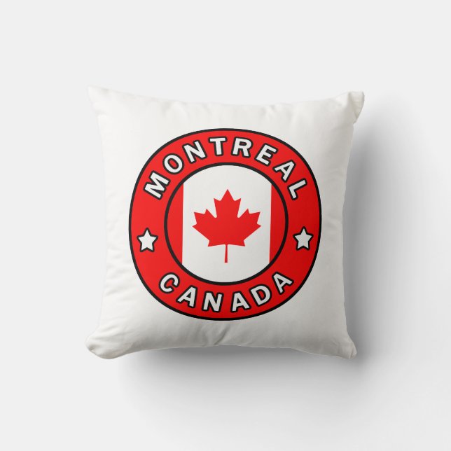 Montreal Canada Throw Pillow (Front)