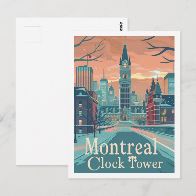 Montreal Canada Vintage Famous Travel Place Postcard (Front/Back)