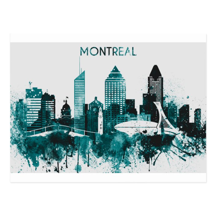 Montreal City Skyline Postcard Zazzle.ca