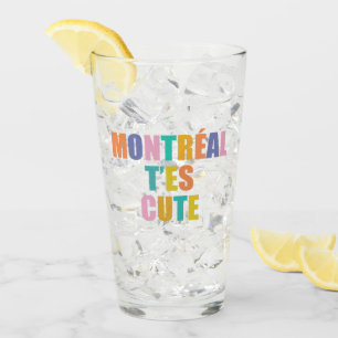 Montreal city typography modern colourful glass