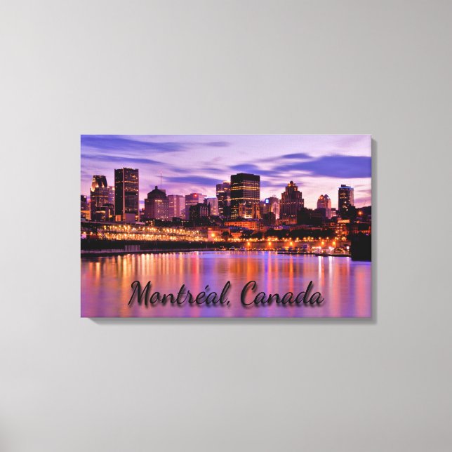 Montreal Cityscape Canvas Print (Front)