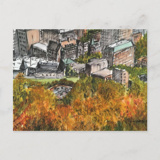 Montréal du bâti royal, pour aquarelle, carte