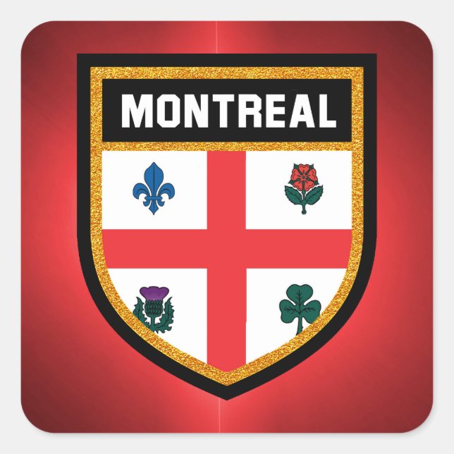 Montreal Flag Square Sticker (Front)